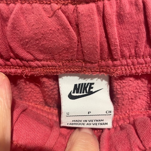 Nike Pink Sweatpants with Nike Swoosh Velour Logo - Picture 6 of 12
